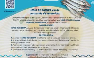 Receta de Lirio de Ribeira asado encurtido de verduritas